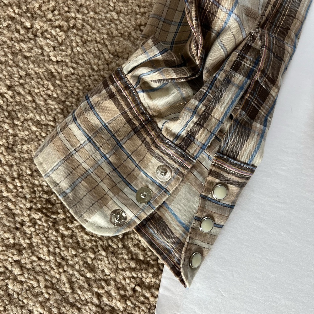 Sundance Tall Man Button Up Long Sleeve Plaid Shirt Size Large - Picture 5 of 8